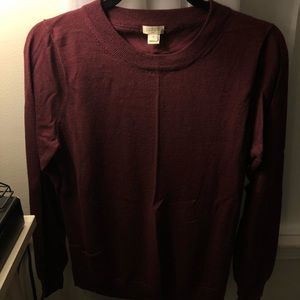 Maroon J.Crew Crewneck Sweater
